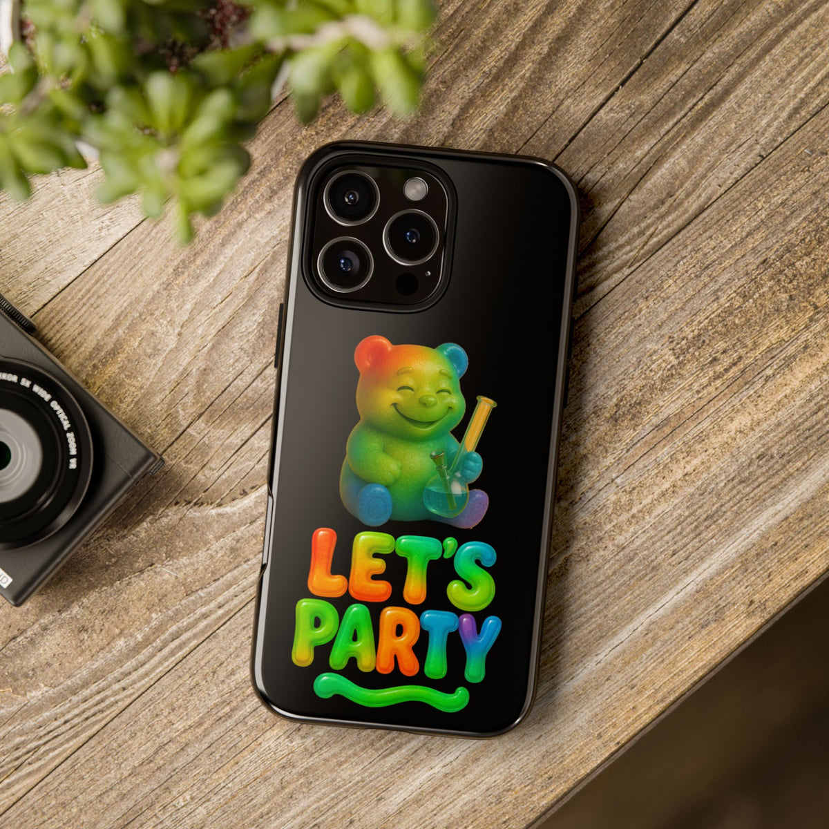 Let's Party Rainbow Bear Phone Case