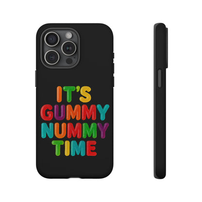Phone Case — "It's Gummy Nummy Time" Colorful Candy Lettering Protective Case