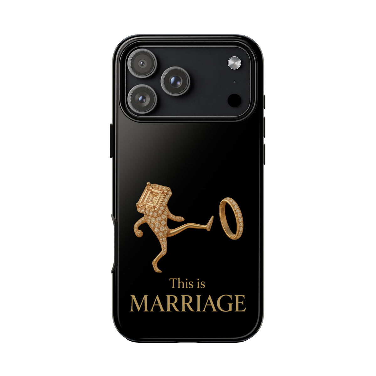 Phone Case - ‘This is Marriage’ Gold Ring Cartoon Design