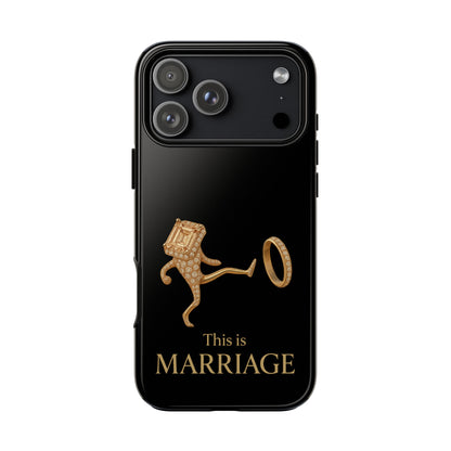Phone Case - ‘This is Marriage’ Gold Ring Cartoon Design