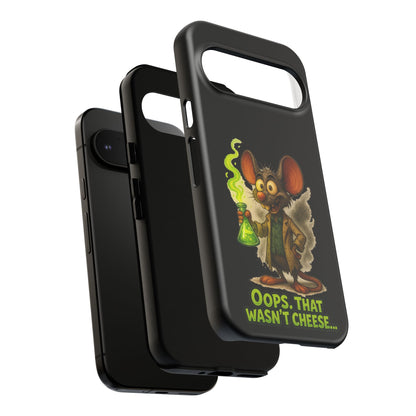 Phone Case — Funny Cartoon Rat "Oops That Wasn't Cheese" Protective Cover
