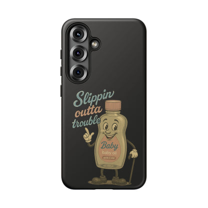 Phone Case — 'Slippin Outta Trouble' Retro Baby Oil Mascot