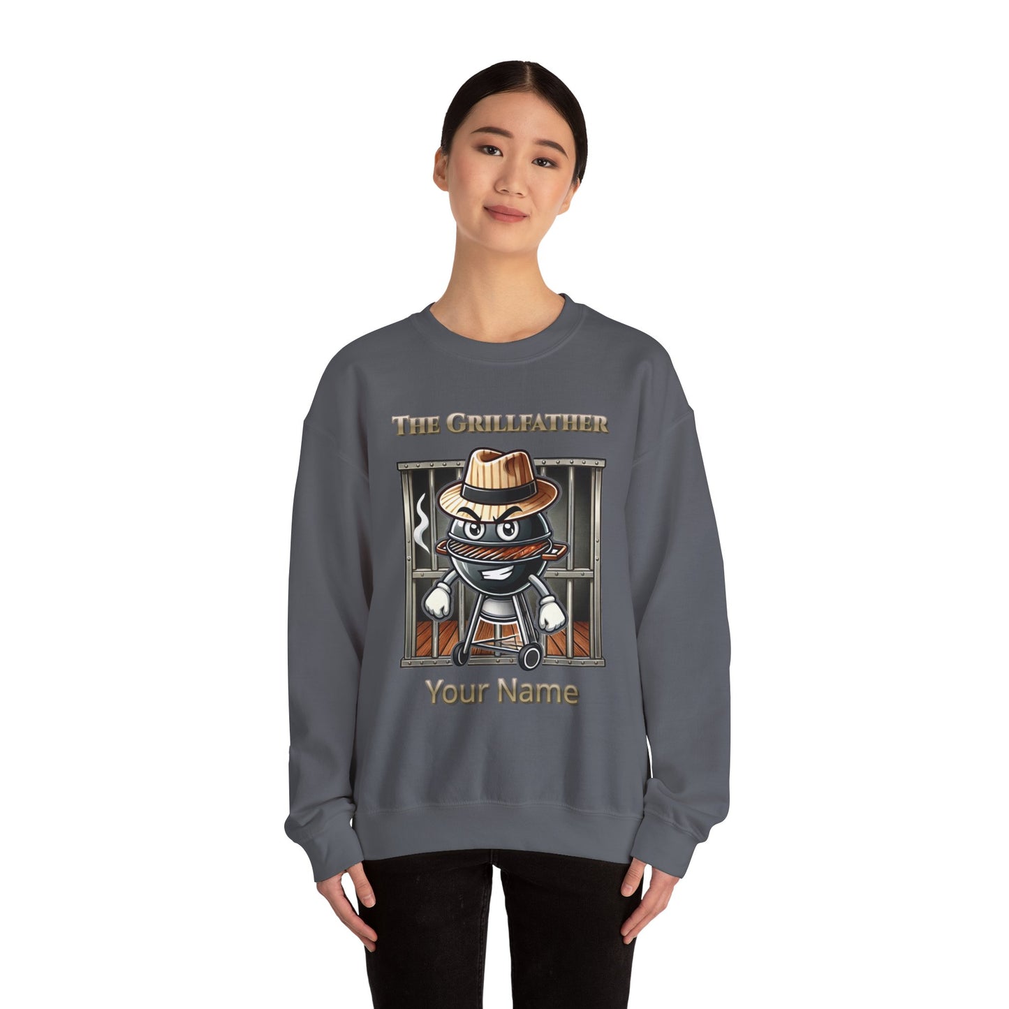 The Grillfather – Charcoal Crewneck Sweatshirt