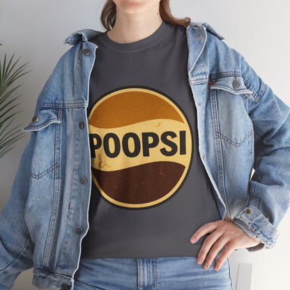 POOPSI logo tee | Retro soda parody shirt