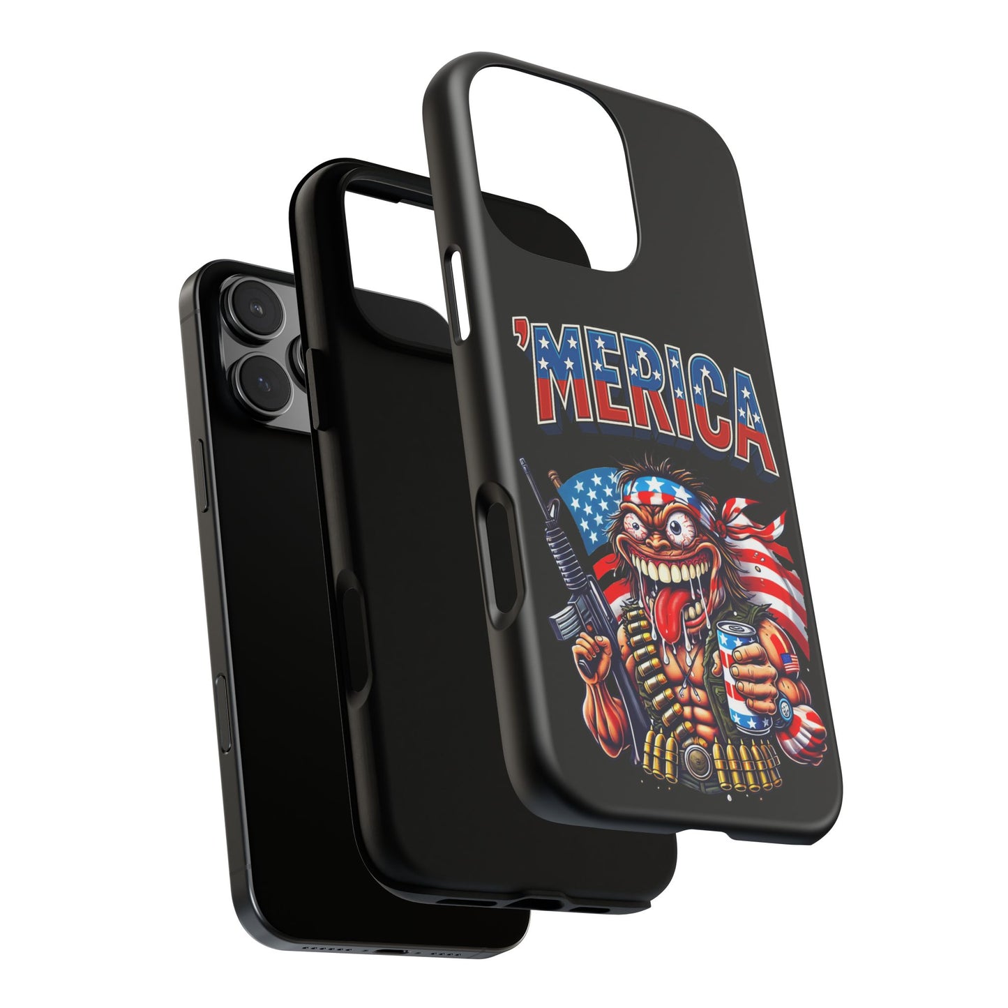 'MERICA Patriotic Phone Case — American Flag Madman Design