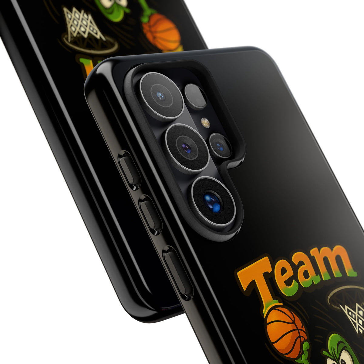 Team Player Basketball Phone Case — Cute Cartoon Pickle Dunk Phone Cover