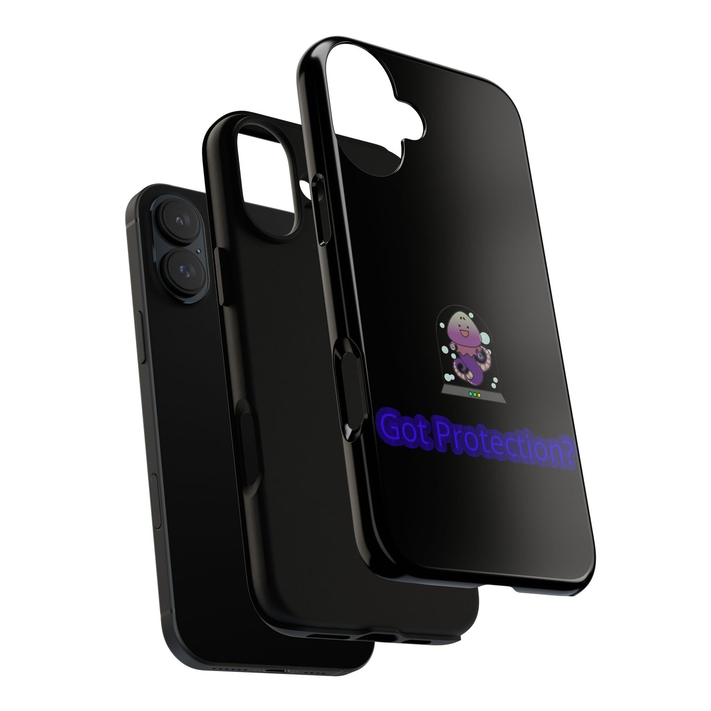 Phone Case — 'Got Protection?' Cute Purple Alien Anti-Shock Protective Cover