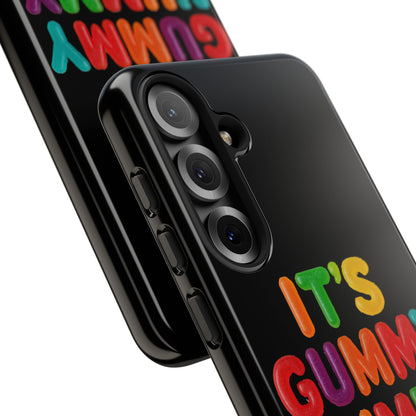 Phone Case — "It's Gummy Nummy Time" Colorful Candy Lettering Protective Case
