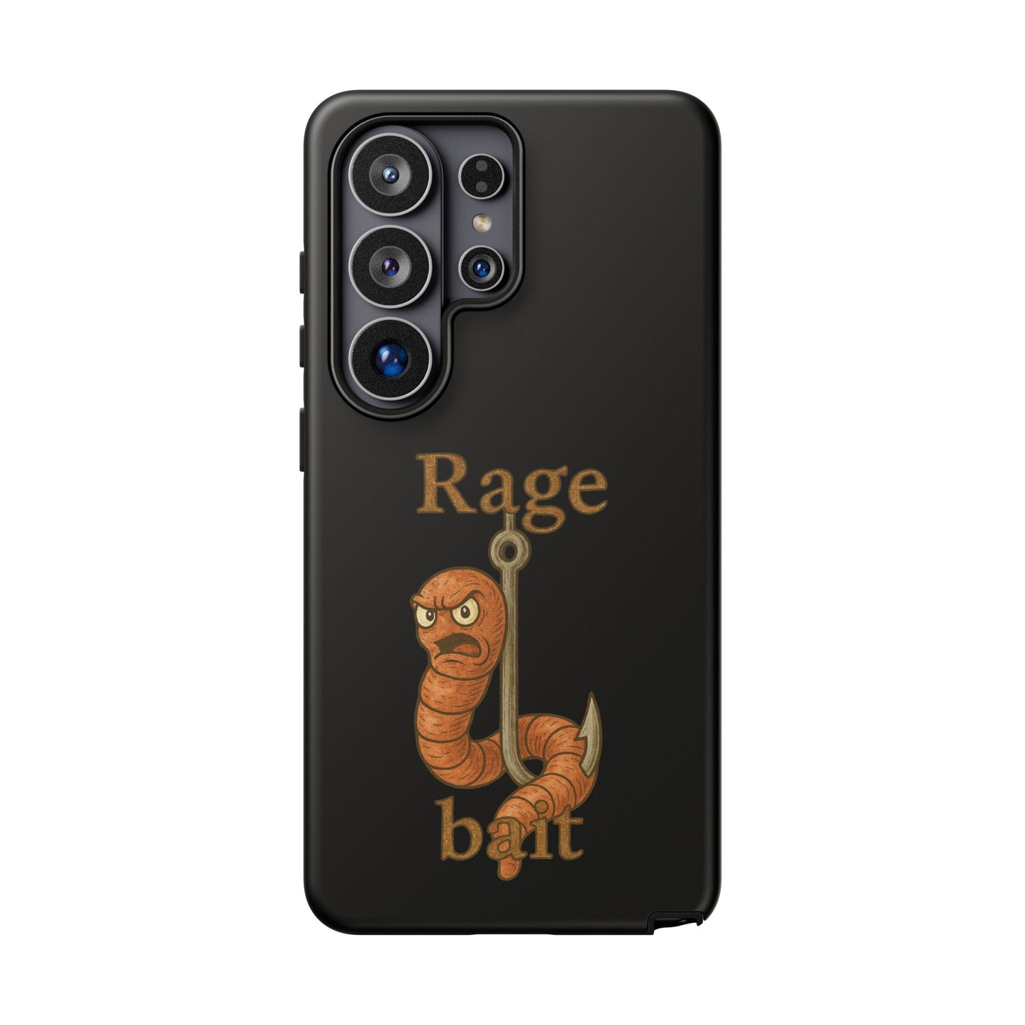 Phone Case — "Rage Bait" Angry Worm Fishing Design