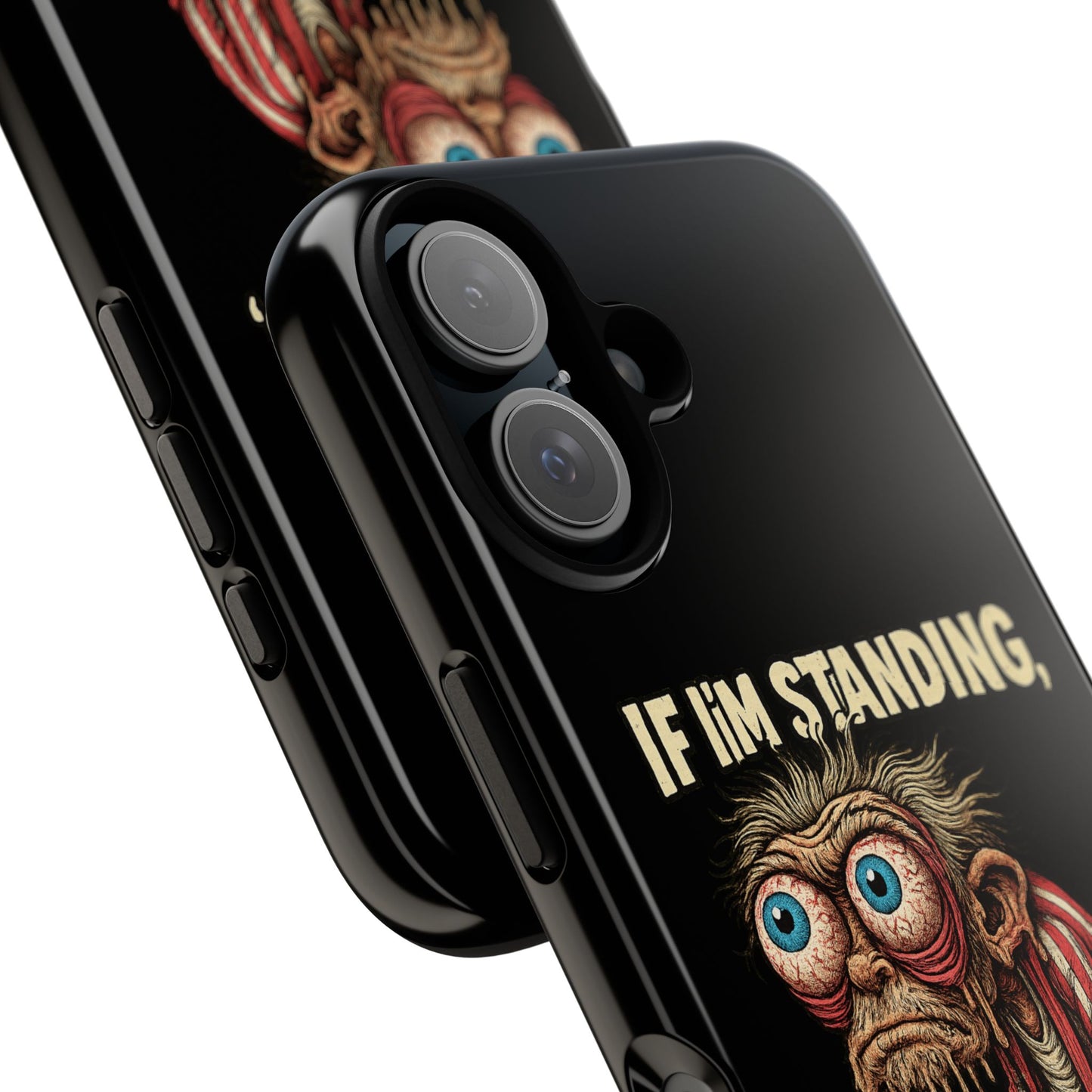 If I’m Standing It’s Against My Will — Funny Sleepy Monster Phone Case