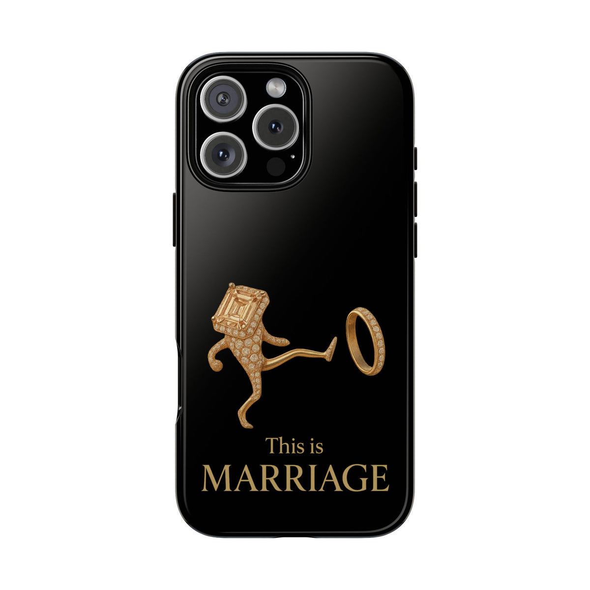 Phone Case - ‘This is Marriage’ Gold Ring Cartoon Design