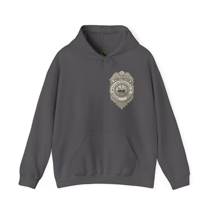 Graphic Hoodie - 'Not All Heroes Stand Tall' Badge & Vintage Group Art Pullover