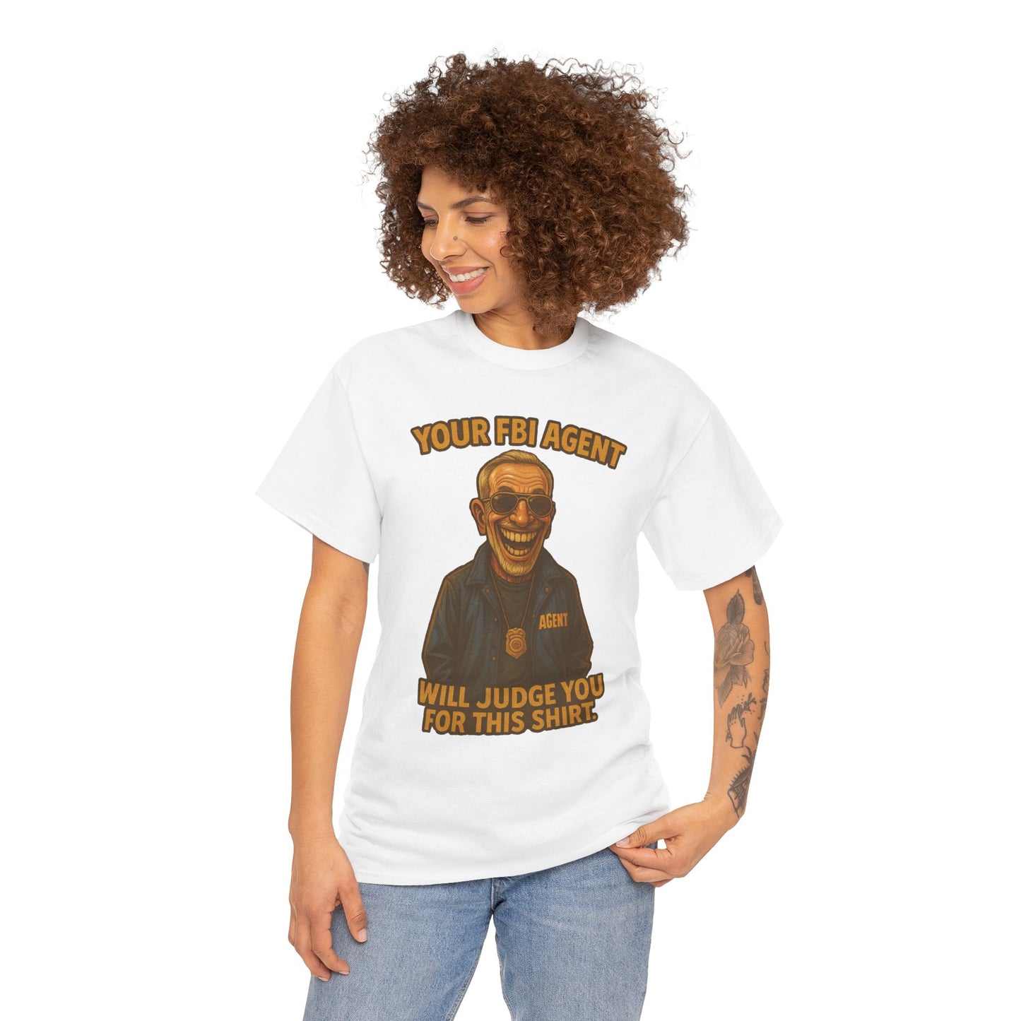 Funny FBI Agent Illustration T-Shirt | 'Your FBI Agent Will Judge You For [...]