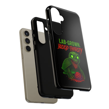 Phone Case — “Lab-Grown. Blood-Thirsty!” Green Monster Horror Design