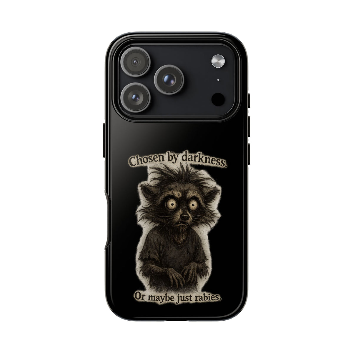 Phone Case - "Chosen by Darkness (Or Maybe Just Rabies)" Cute Creepy Retro Creature Protective Case