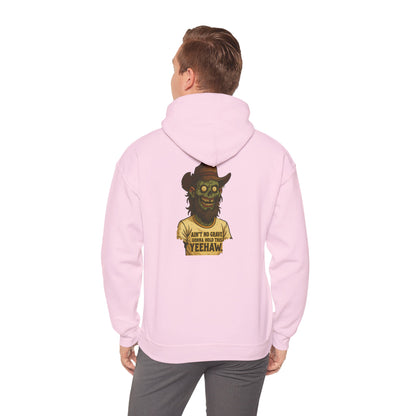 Zombie Cowboy Hoodie — "Ain't No Grave Can Hold This Man Down YEEHAW" Graphic