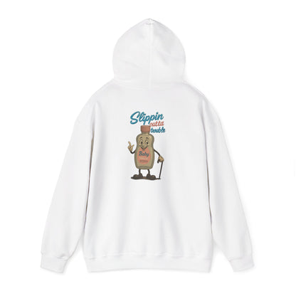 Slippin’ Outta Trouble Hoodie – Blue Script Edition