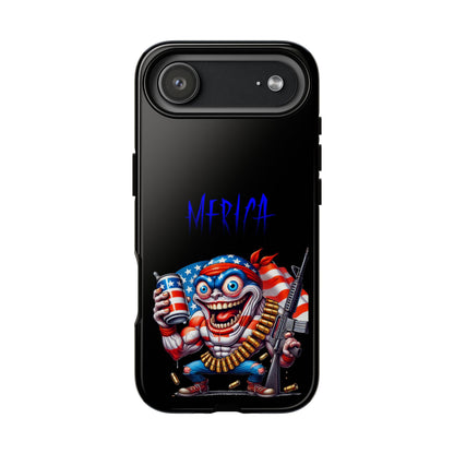 Phone Case — Patriotic 'Merica Clown with Flag, Beer & Rifle