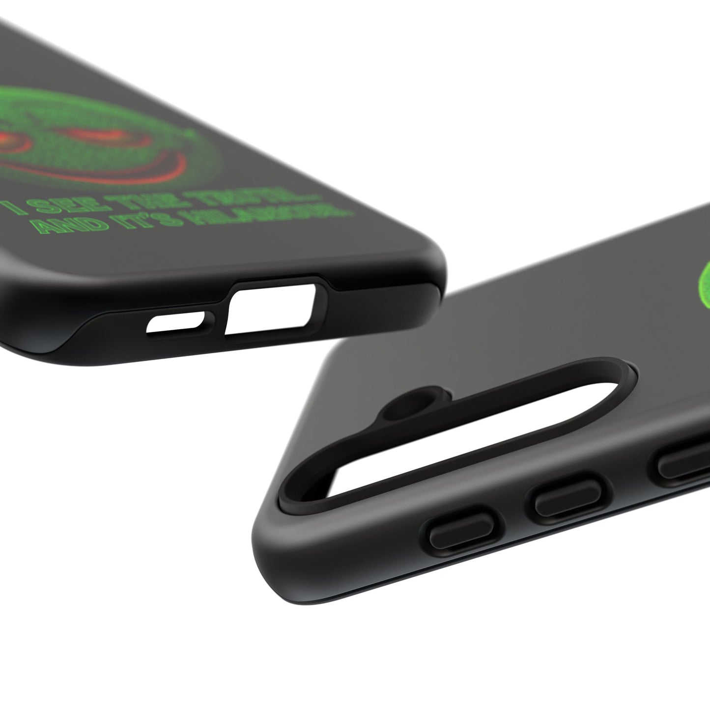 Phone Case — Green Smiley 'I See The Truth... And It's Hilarious' Protective Cover