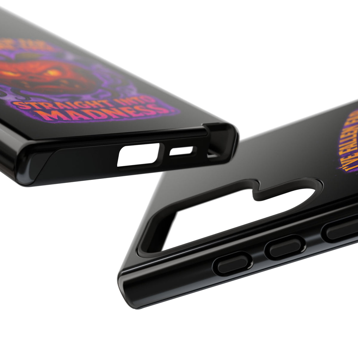 Phone Case — 'I've Fallen Far From the Tree, Straight Into Madness' Pumpkin Horror Design