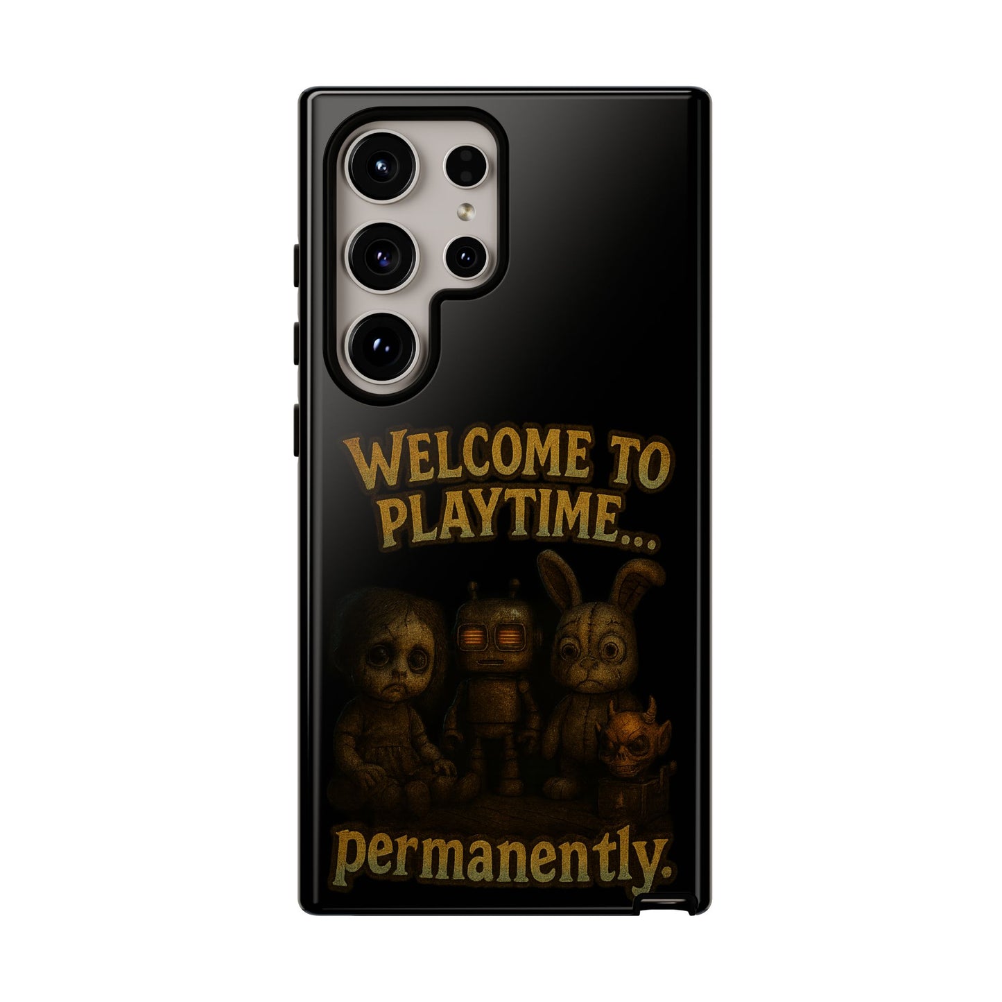 Phone Case — "Welcome to Playtime... Permanently." Horror Game Character Protective Case