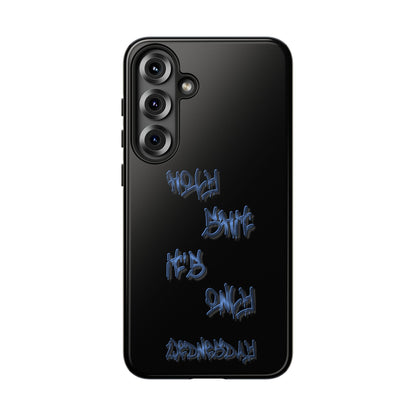 Phone Case — Blue Neon Graffiti "Tough Cases" Protective Cover