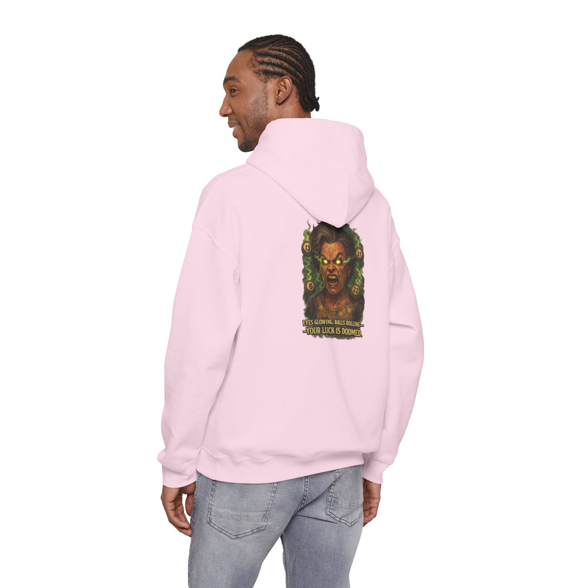 Horror Medusa Hoodie – “Your Luck Is Doom” Graphic Pullover