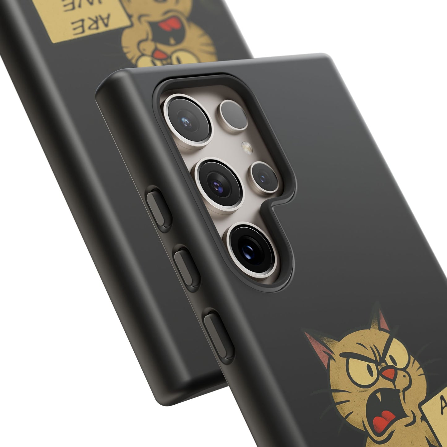 Angry Cat Phone Case — 'Are We Next' Protest Graphic iPhone Case
