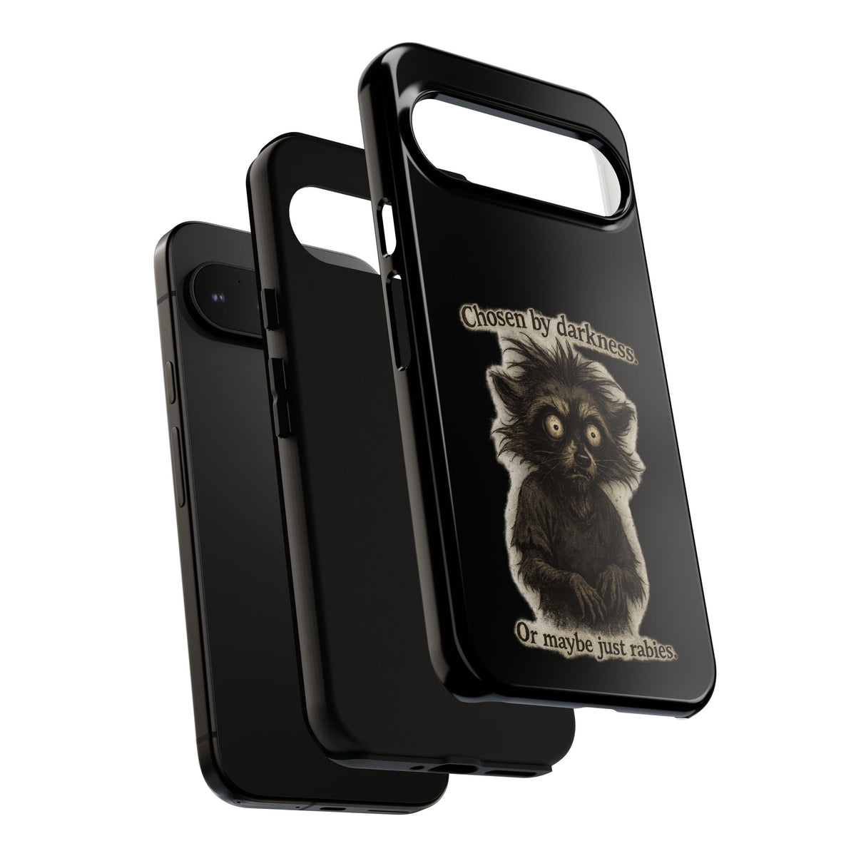 Phone Case - "Chosen by Darkness (Or Maybe Just Rabies)" Cute Creepy Retro Creature Protective Case