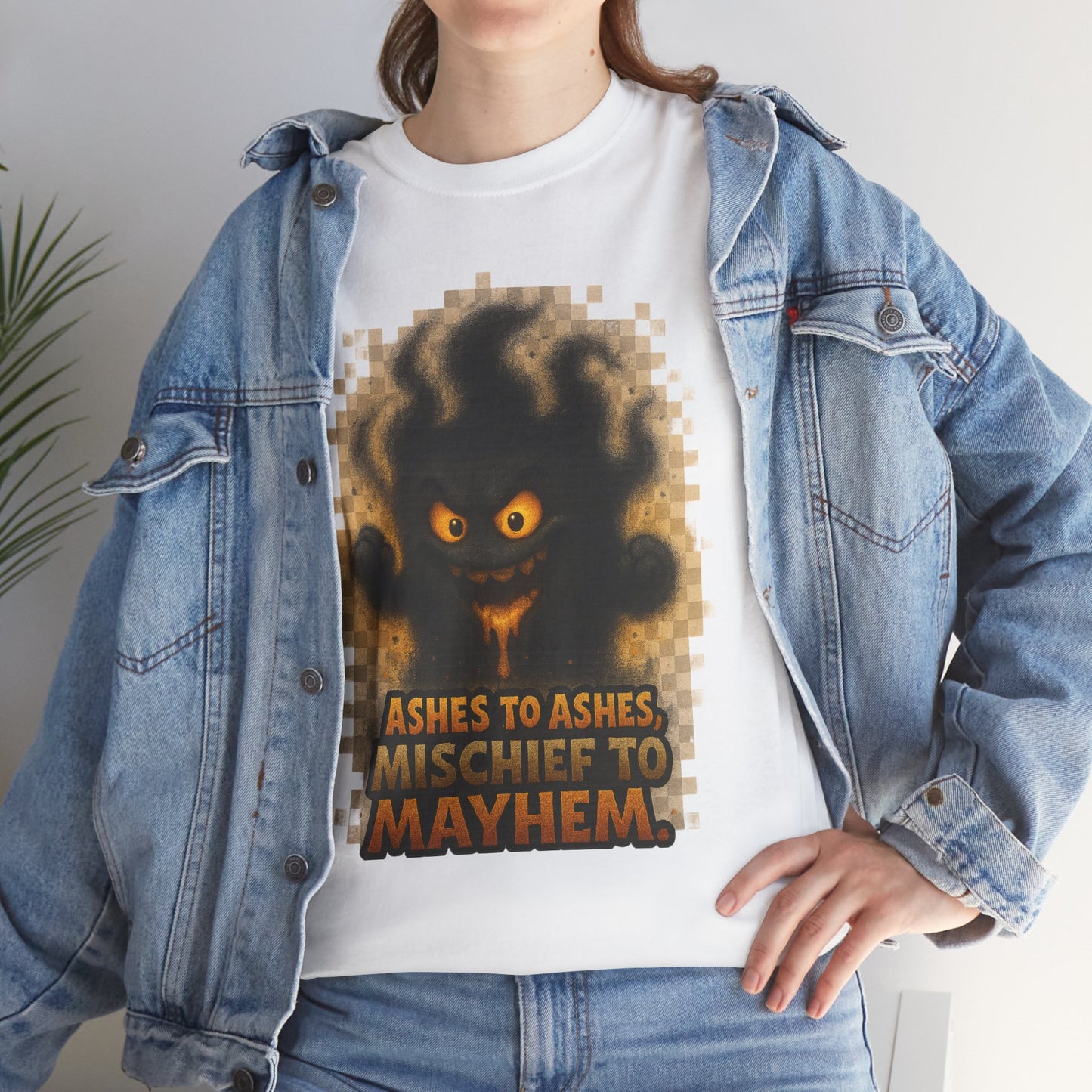 Ashes to Ashes Mischief to Mayhem T-Shirt | Halloween spooky design
