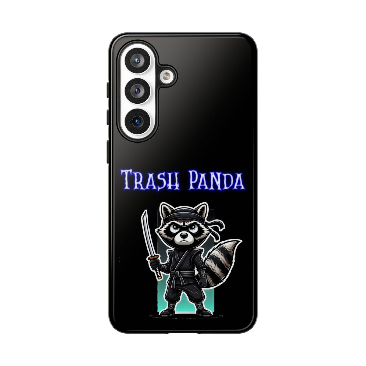 Trash Panda Ninja Phone Case — Cute Raccoon Warrior Protective Case