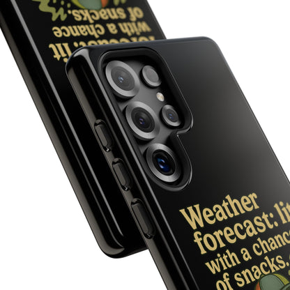 Phone Case — "Weather Forecast: Lit with a Chance of Snacks" Retro Graphic