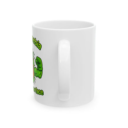 Funny Germ Cartoon Mug – 'Yea I Amoeba' Cute Science Coffee Cup (11oz & 15oz)
