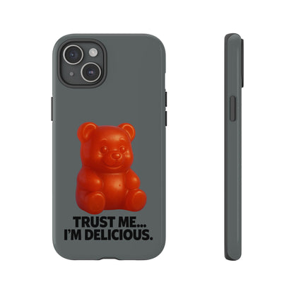 Phone Case — Red Gummy Bear 'Trust Me... I'm Delicious' Protective Case