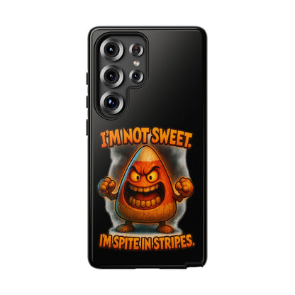 Phone Case — "I'm Not Sweet, I'm Spite in Stripes" Candy Monster Design