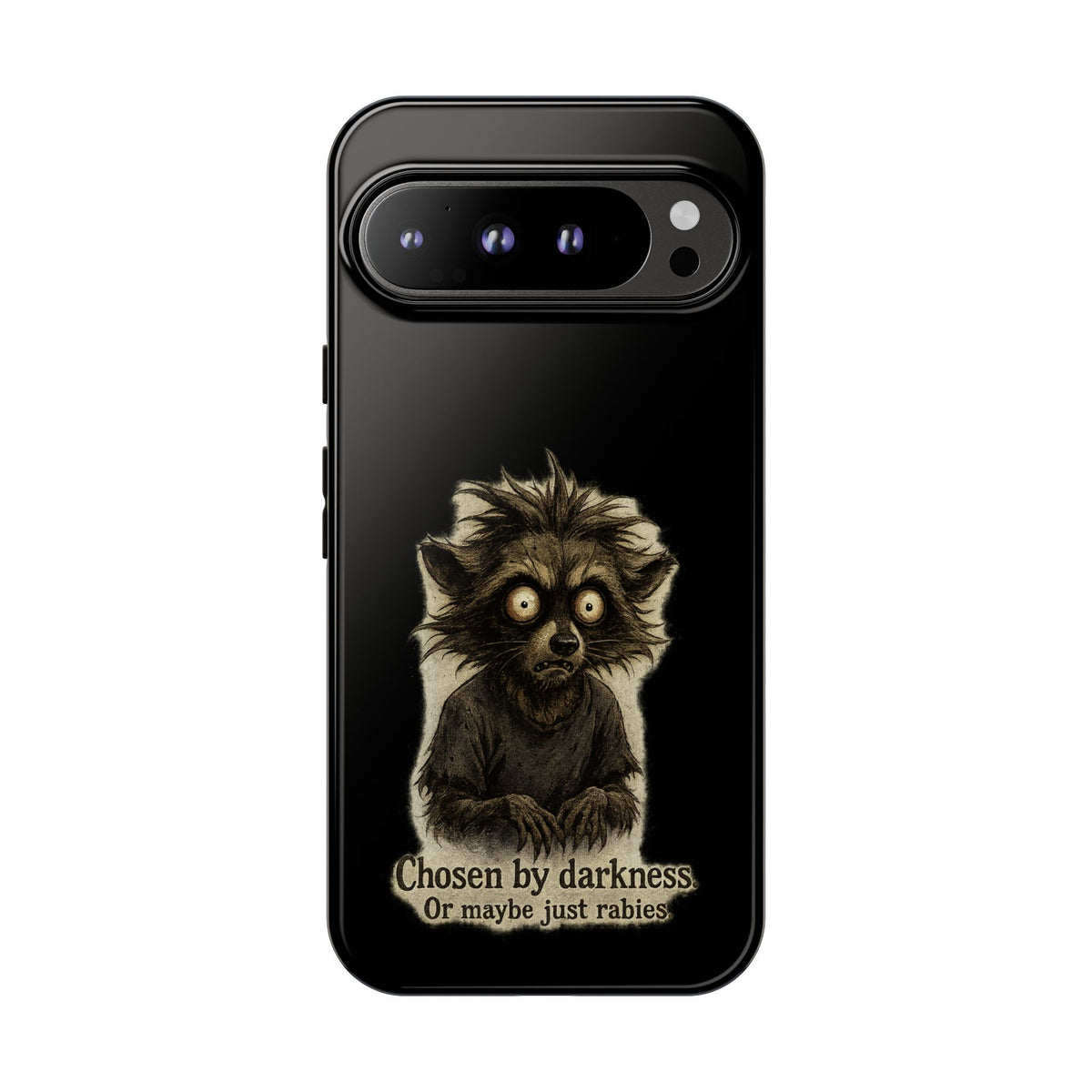 Phone Case — "Chosen by Darkness (Or Maybe Just Rabies)" Cute Creepy Lemur Design