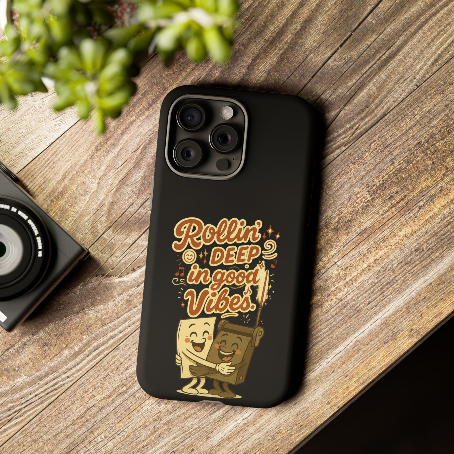 Phone Case — "Rollin' Deep in Good Vibes" Cartoon Retro Design