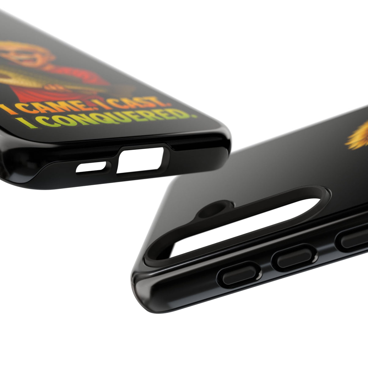 Fishing Phone Case — "I Came. I Cast. I Conquered." Graphic Bass Design