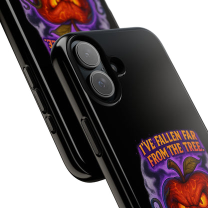 Phone Case — 'I've Fallen Far From the Tree, Straight Into Madness' Pumpkin Horror Design
