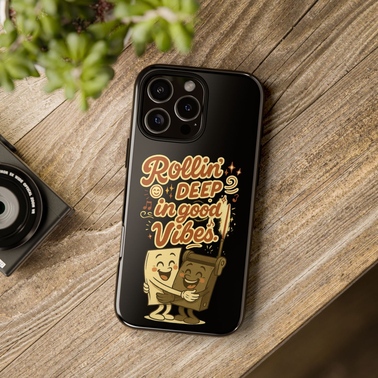 Phone Case — "Rollin' Deep in Good Vibes" Cartoon Retro Design