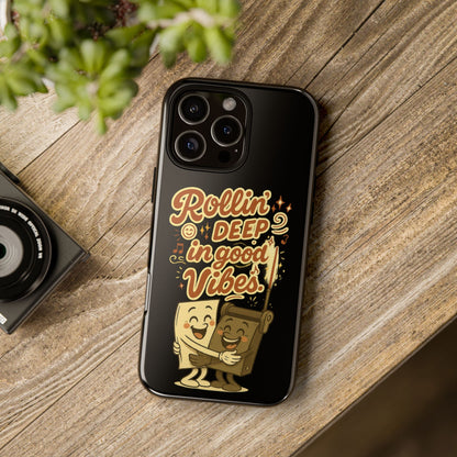 Phone Case — "Rollin' Deep in Good Vibes" Cartoon Retro Design