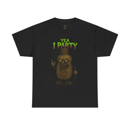 Yea I Party – Deranged Baby Oil Horror Cartoon T-Shirt