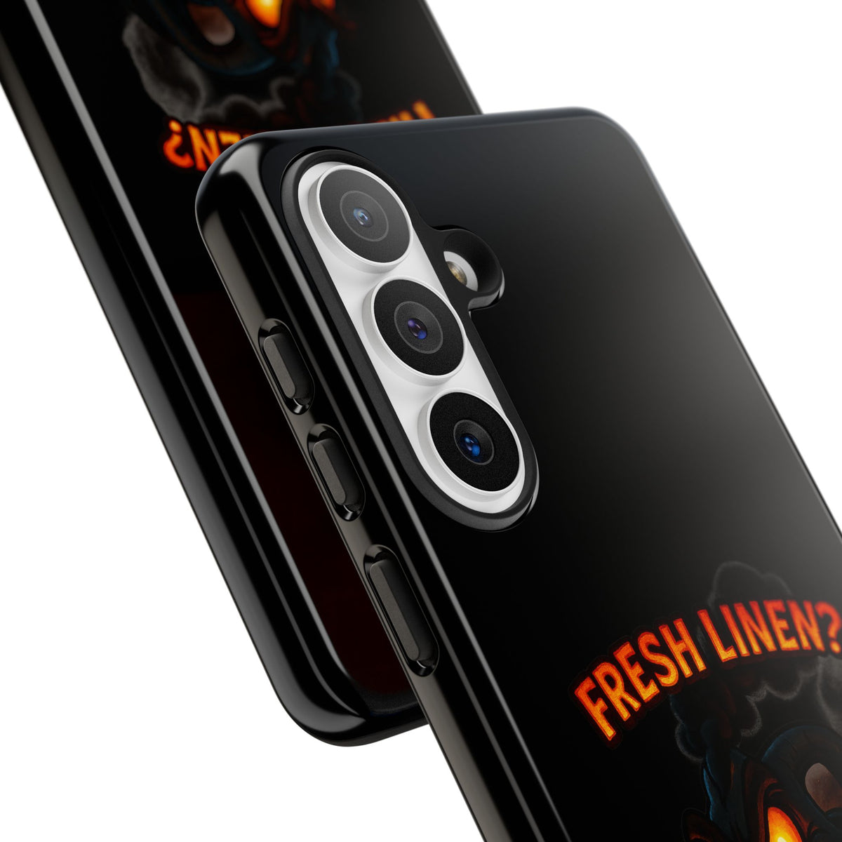 Phone Case — 'Fresh Linen? I Smell Fear.' Spooky Pumpkin Horror Protective Case