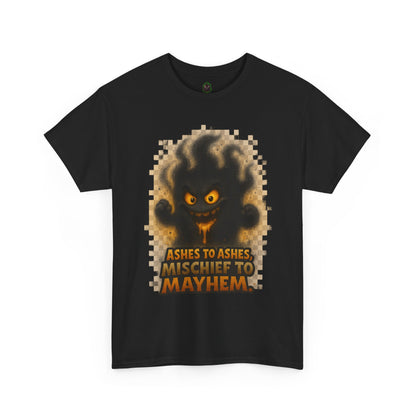 Ashes to Ashes Mischief to Mayhem T-Shirt | Halloween spooky design
