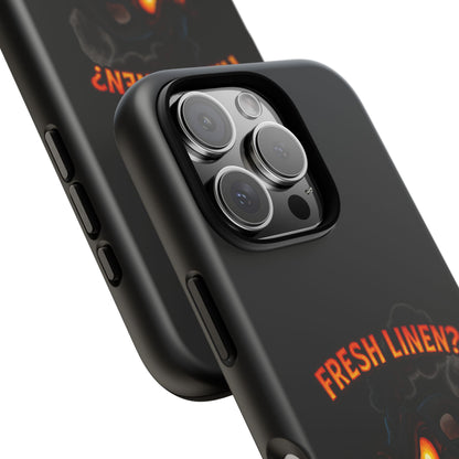 Phone Case — 'Fresh Linen? I Smell Fear.' Spooky Pumpkin Horror Protective Case