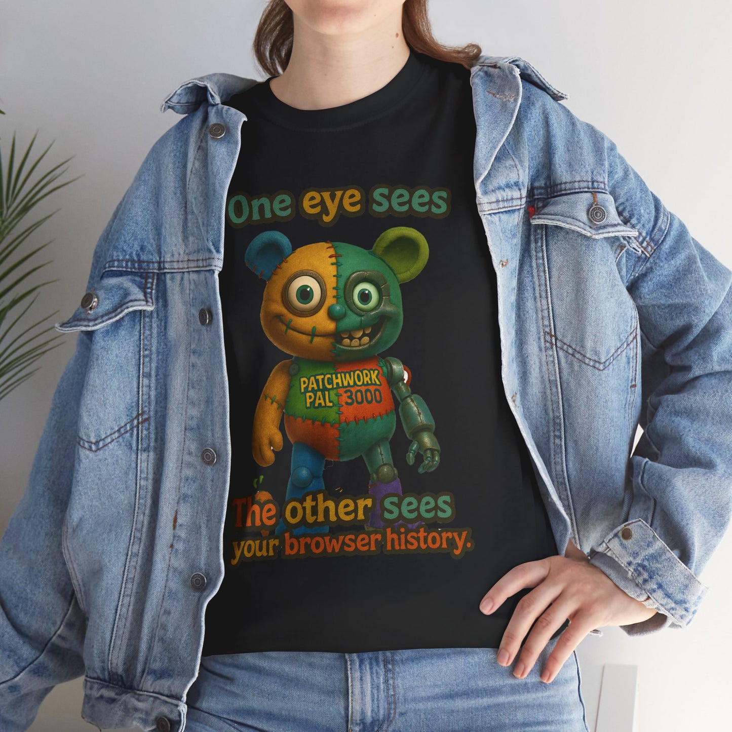 Two-Faced Teddy Bear Tee | One Eye Sees, The Other Sees Your Browser History