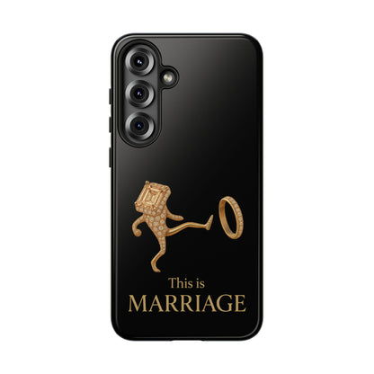 Phone Case - ‘This is Marriage’ Gold Ring Cartoon Design