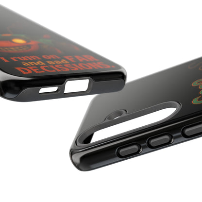 Phone Case — "Gas? Nah. I Run on Bad Far Decisions" Funny Cartoon Car Protective Cover