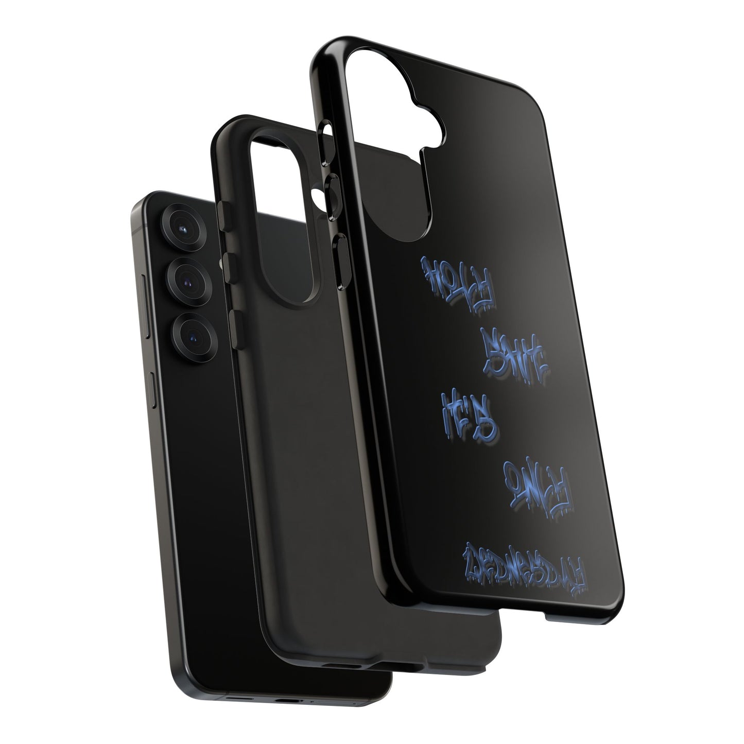 Phone Case — Blue Neon Graffiti "Tough Cases" Protective Cover
