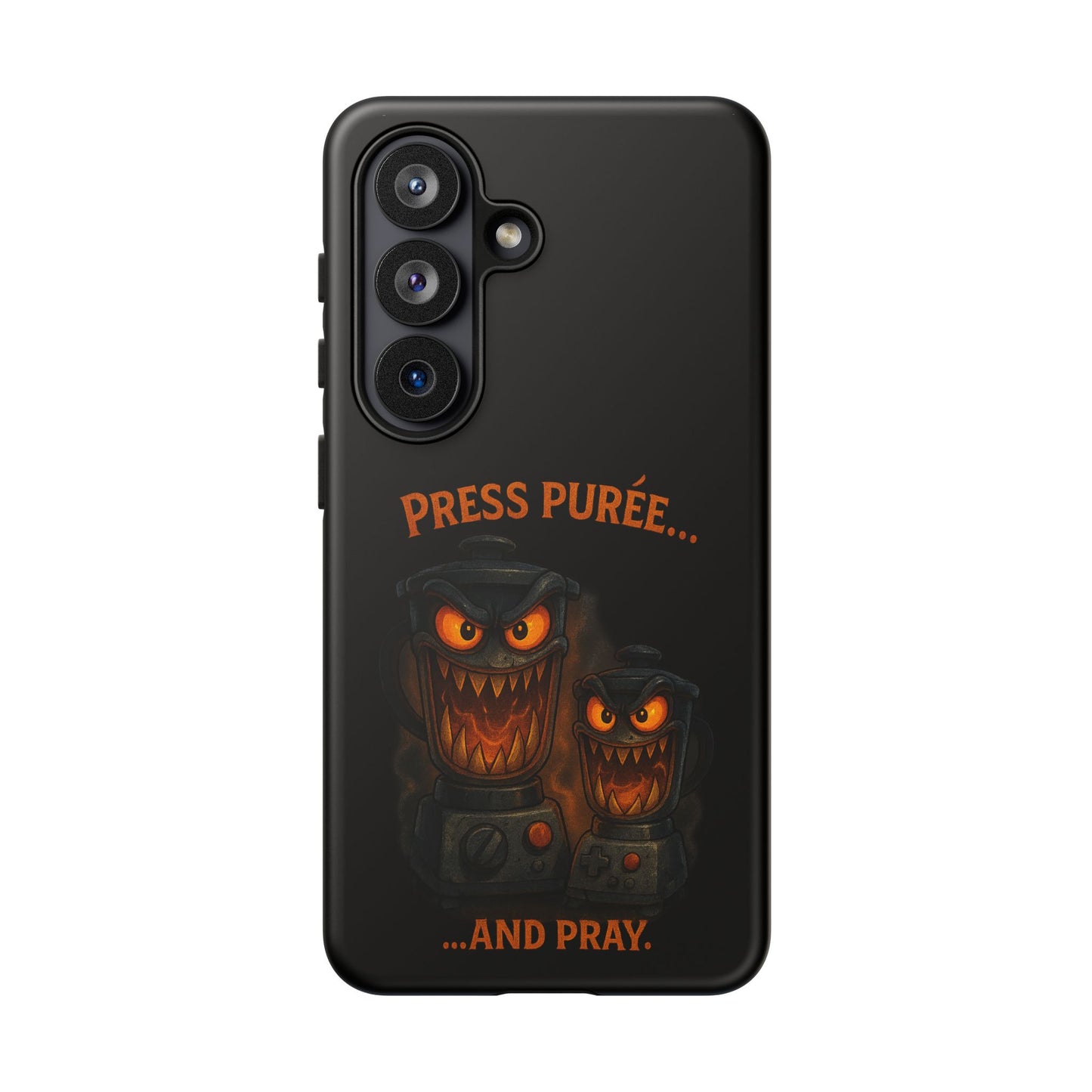 Phone Case - 'Press Purée...and Pray' Halloween Horror Protective Cover